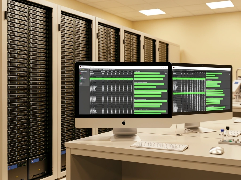 Server room and backup hardware workspace